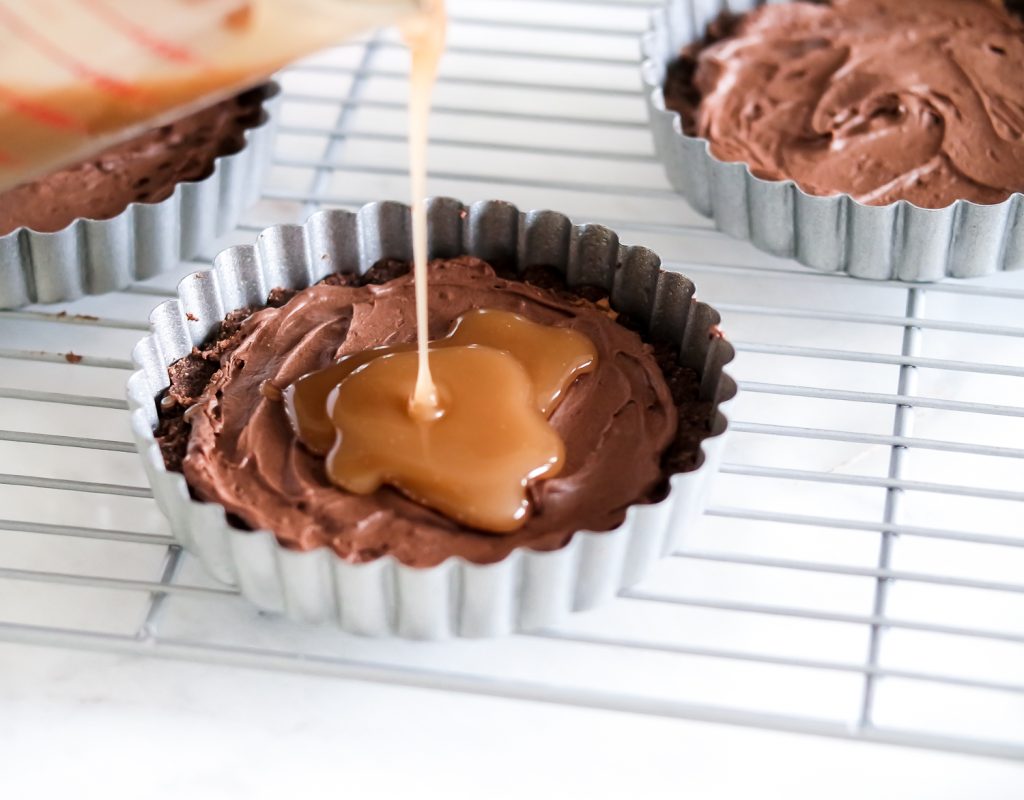 Low Carb Salted Caramel Brownie Tarts-0659