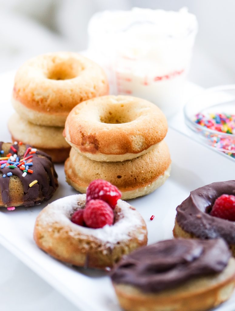 Soft & Fluffy Low Carb Baked Yeast Donuts (Two Ways 