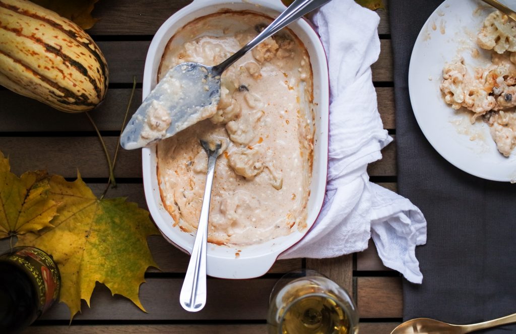 Low Carb Scalloped Cauliflower