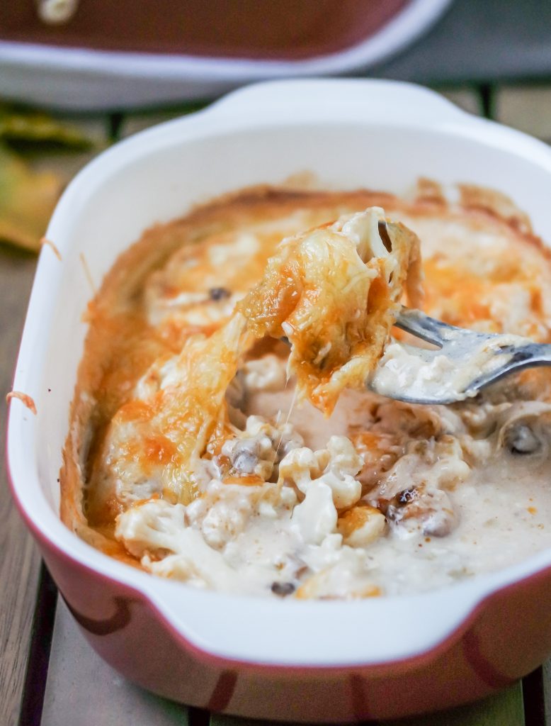 Low Carb Scalloped Cauliflower