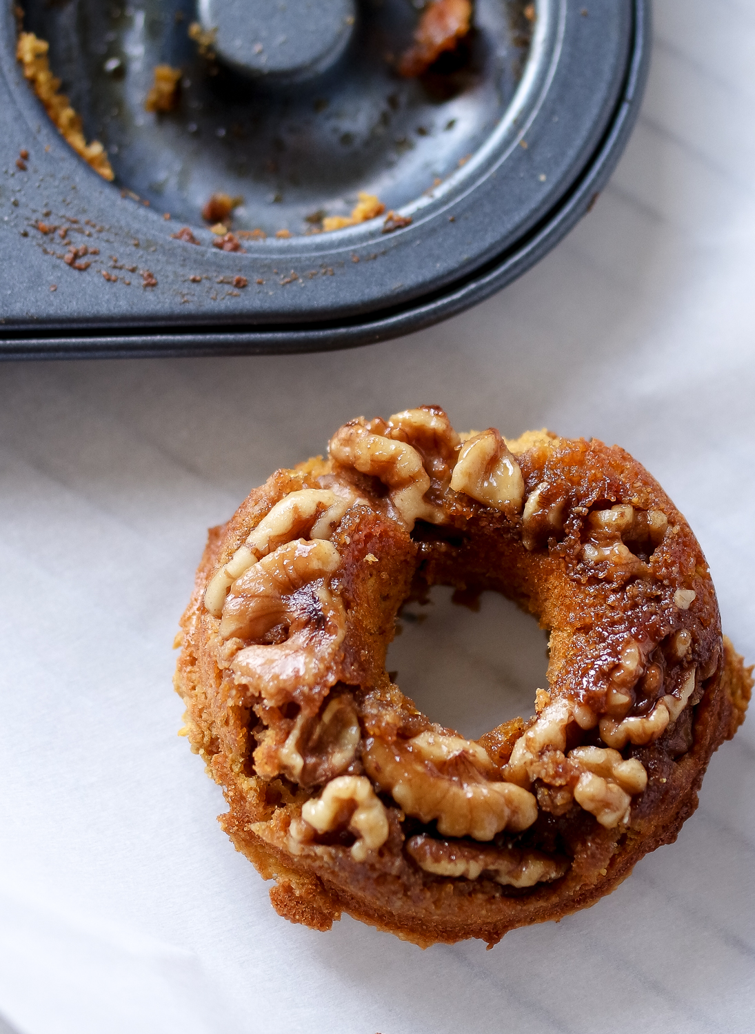 Pumpkin Walnut Crumble Donut