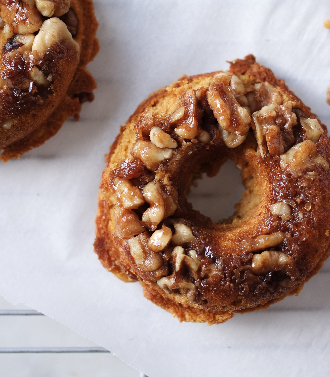 Pumpkin Walnut Crumble Donut