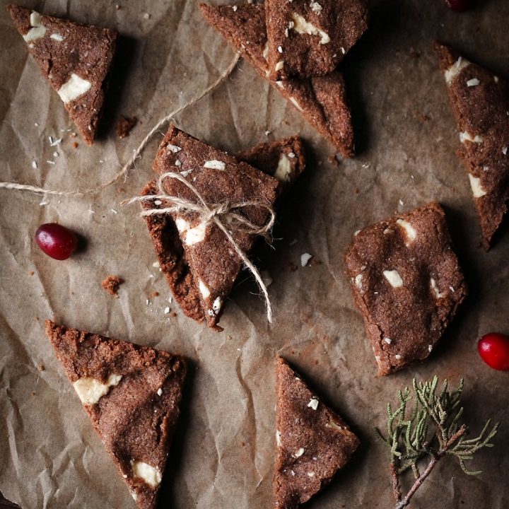 White Chocolate Gingerbread Brownie Bark