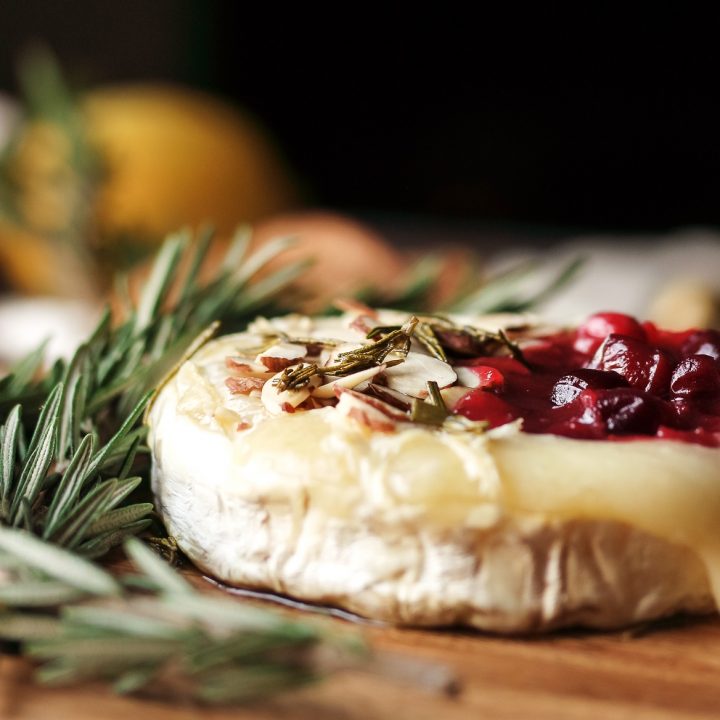 Keto Baked Brie with Lemony Cranberry Sauce!