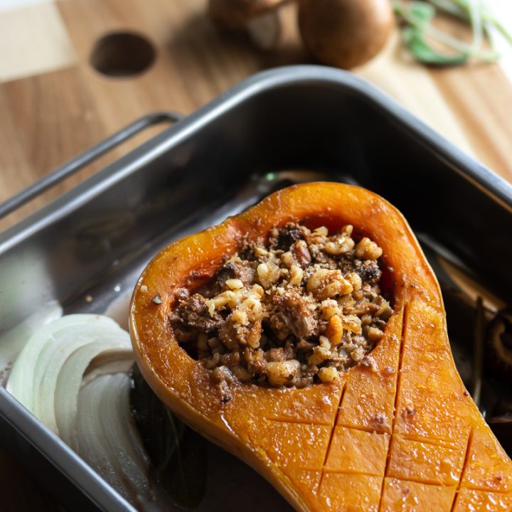 Prep Now Savor Later Savory Stuffed Butternut Squash
