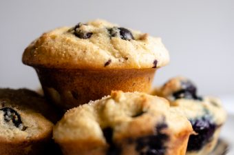 Keto Warm Vanilla Blueberry Mini Muffins