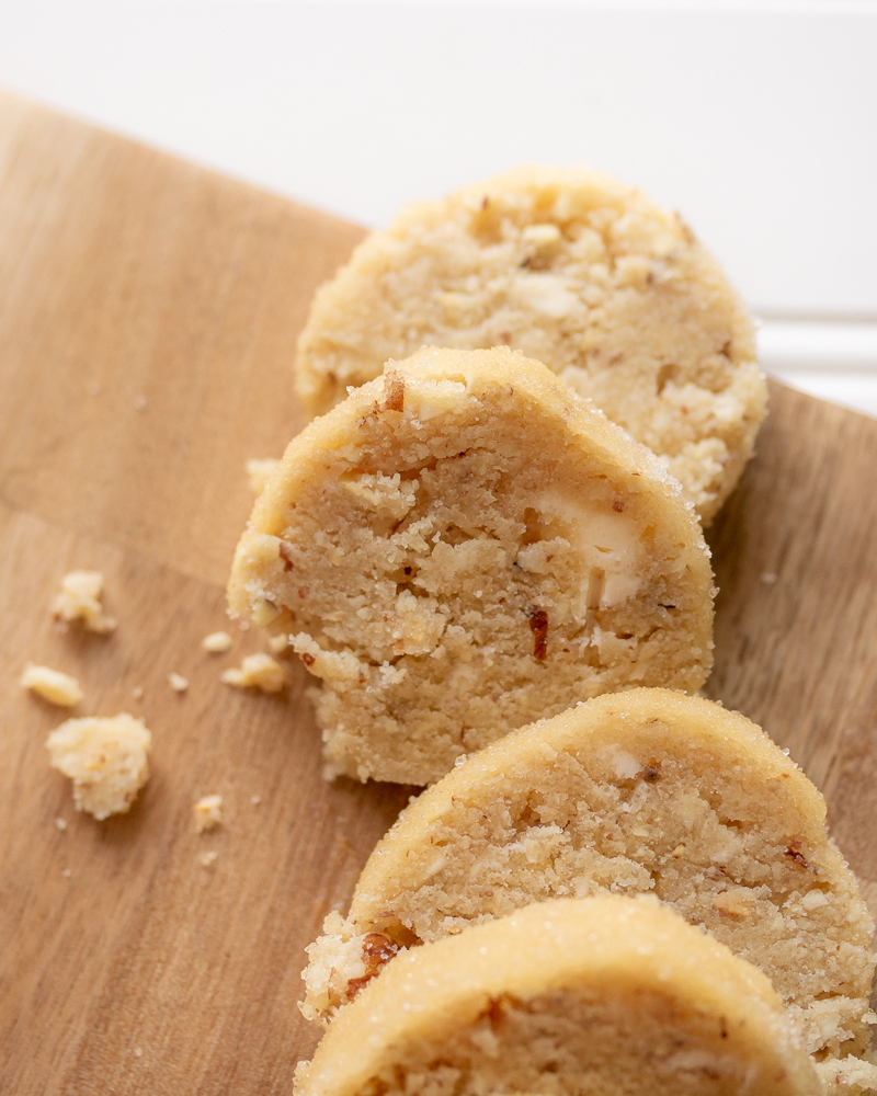 Buttery Toasted Almond Slice and Bake Keto Cookies