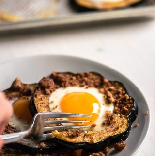 Low Carb Baked Egg Squash Rings