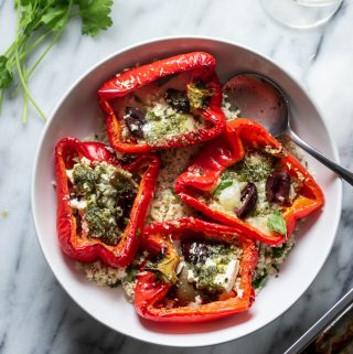 Keto Mediterranean Stuffed Peppers