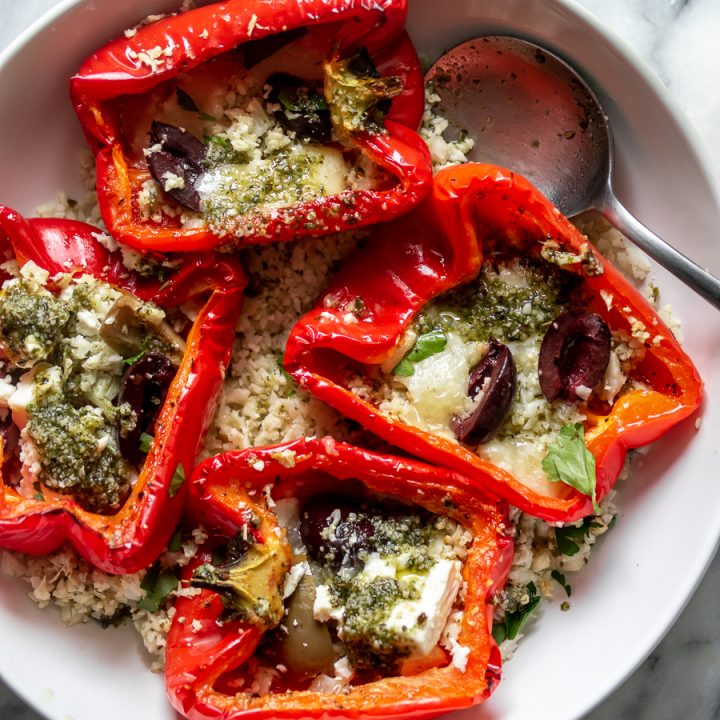 Keto Mediterranean Stuffed Peppers