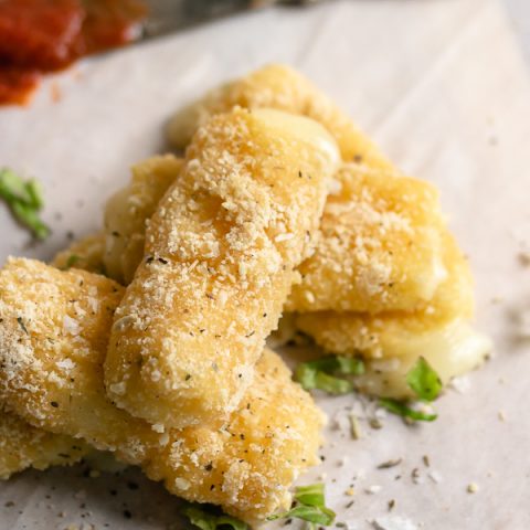 Keto Baked Mozzarella Sticks