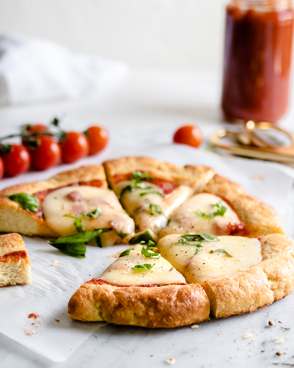 Untitled — Creamy Havarti, Garlic, & Basil Pizza {Gluten Free...