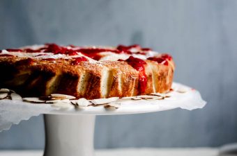 Low Carb Raspberry Almond Ricotta Cake