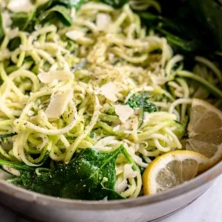 zucchini noodles al limone