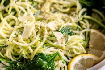 zucchini noodles al limone