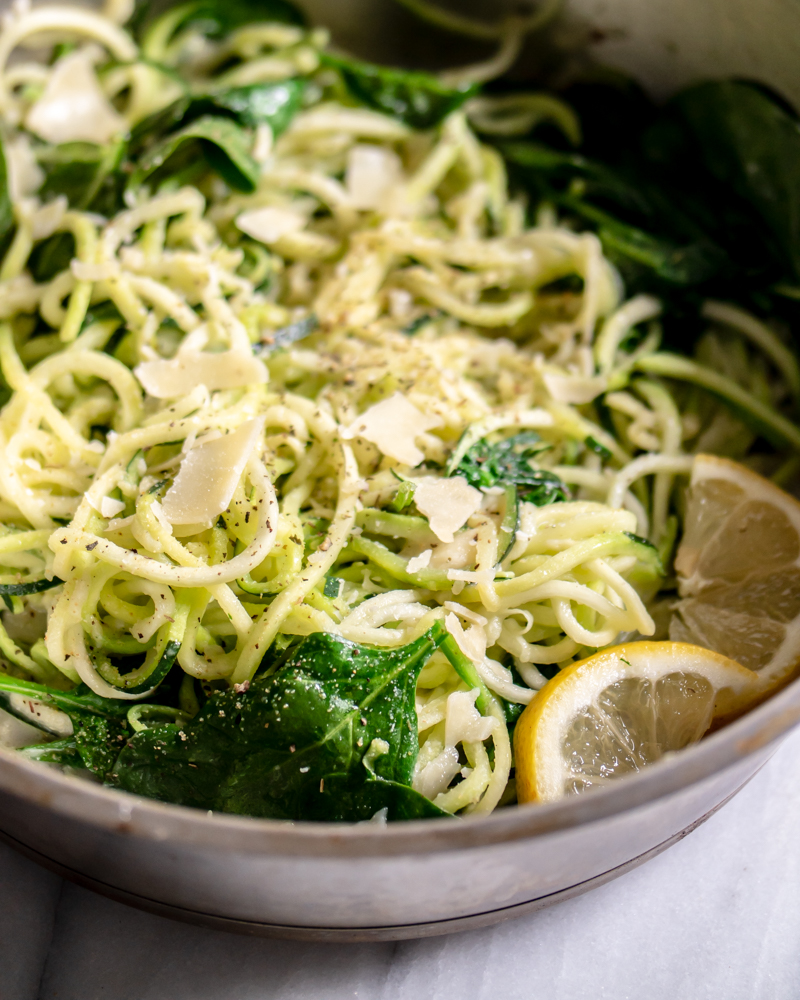 zucchini noodles al limone