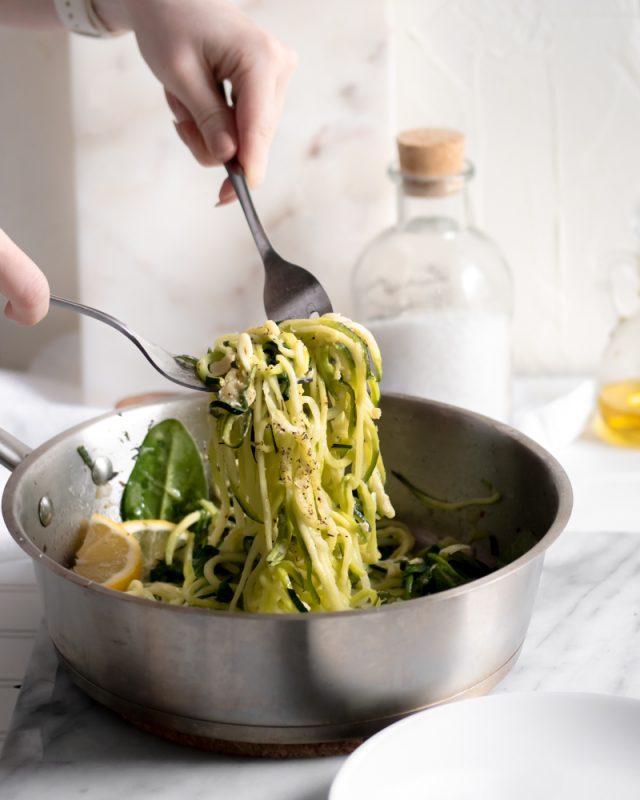 Zucchini Pasta Al Limone {Gluten Free & Low Carb} Inspector