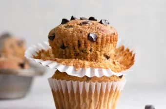 Keto Banana Chocolate Chip Muffins