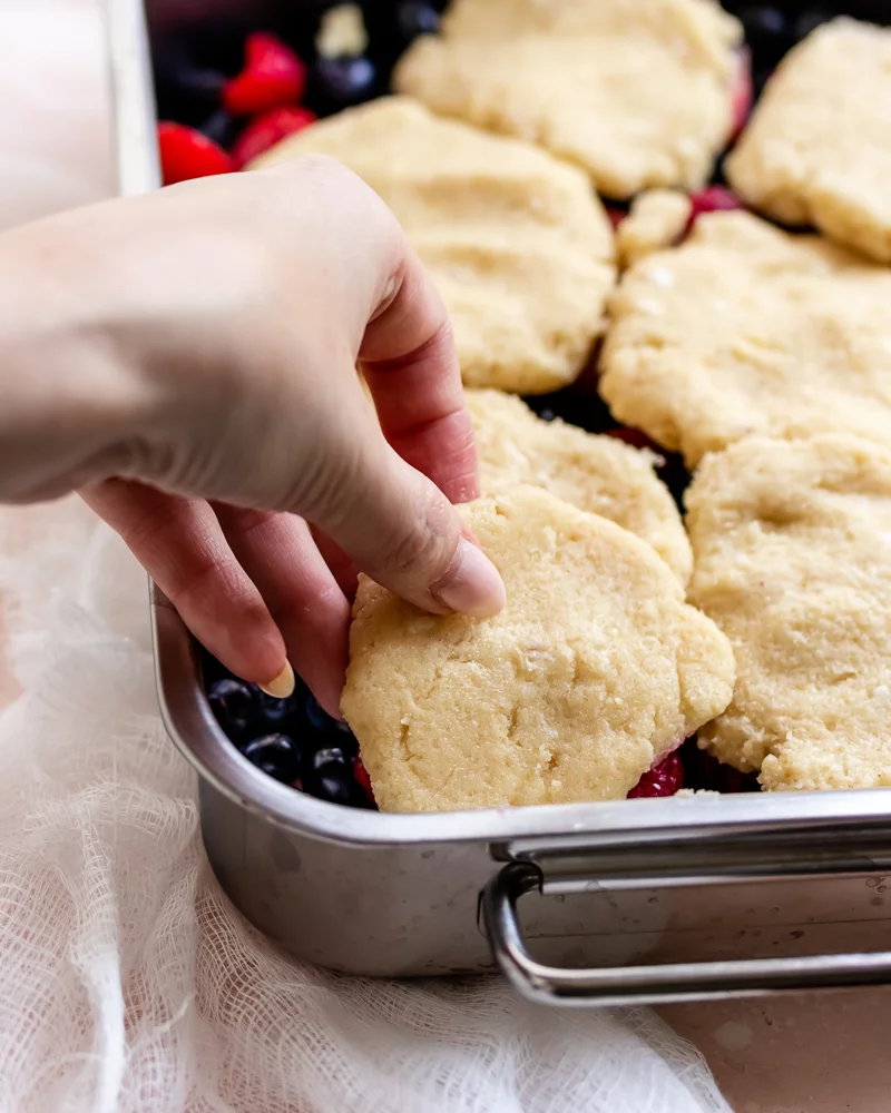 Keto Summer Berry Cobbler