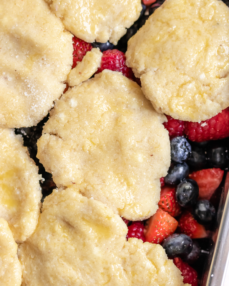 Keto Summer Berry Cobbler