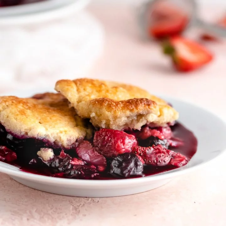 Keto Summer Berry Cobbler