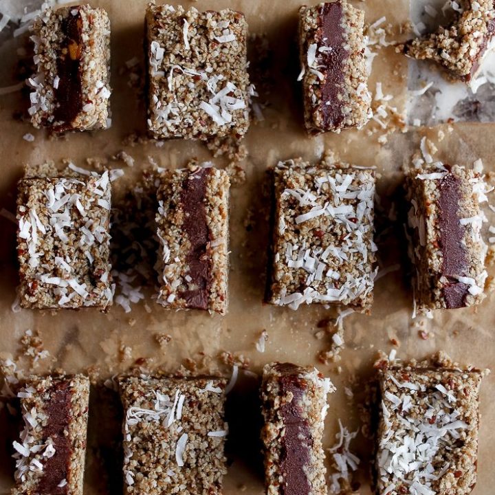 Chocolate Silk Coconut Granola Bars