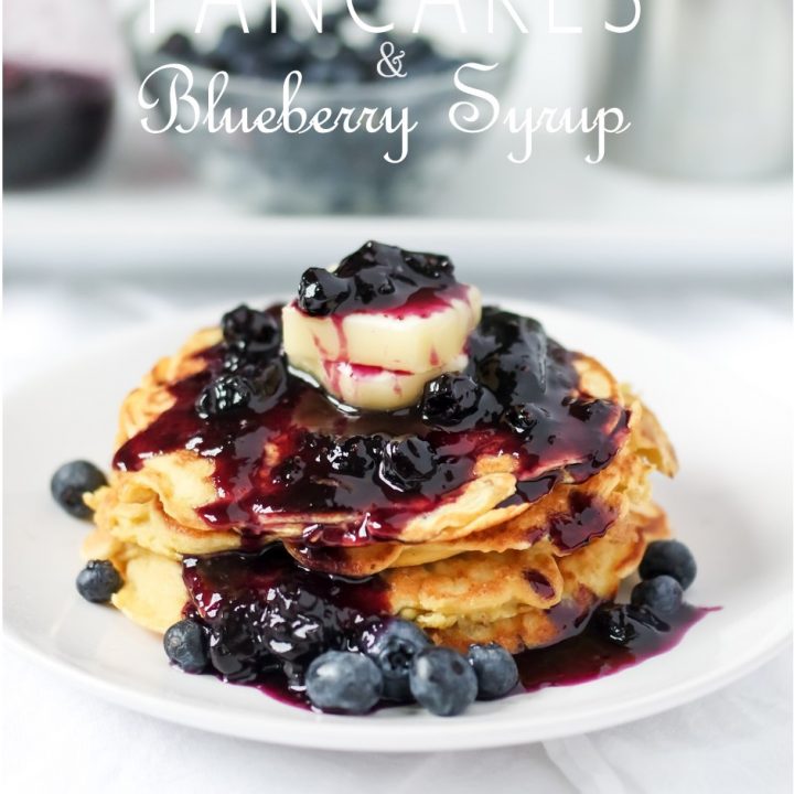 Chickpea Flour Pancakes & Low Carb Blueberry Syrup! {Gluten Free & Grain Free}