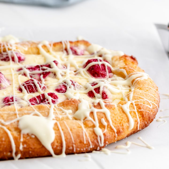 Tender and Flaky Keto Raspberry Cream Cheese Danish!