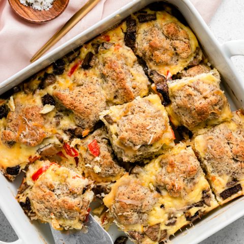 Keto Biscuit Breakfast Casserole