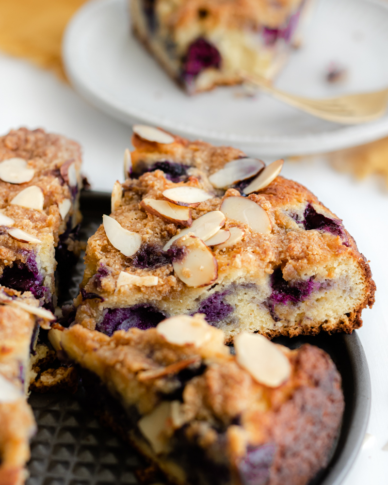 Brunchworthy Blueberry Coffee Cake! Gluten Free and Keto Friendly