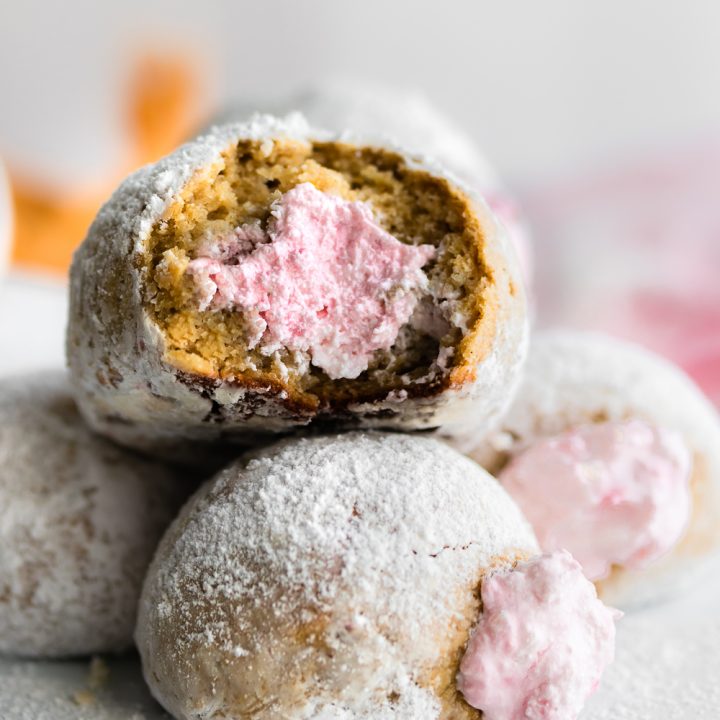 Raspberry Cream Filled Donuts! Gluten Free & Keto