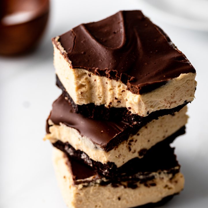 Low Carb No-Bake Peanut Butter Pie Bars