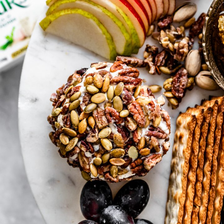 Pecan Crusted Maple Bourbon Cheese Board! 