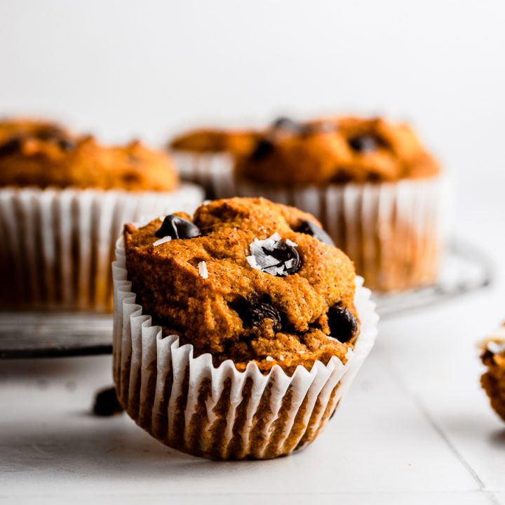 Keto Pumpkin Chocolate Chip Muffins