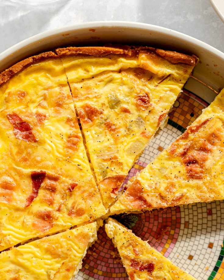 Ninja Foodi Quiche - Crustless Bacon Cheese Quiche