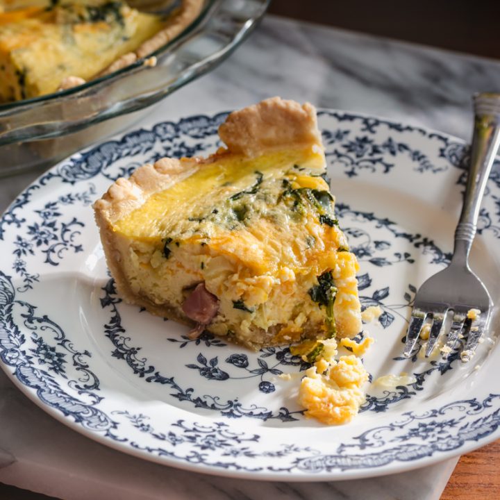 High Protein Cottage Cheese Quiche with Ham